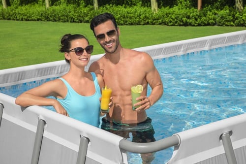 مسبح اعمدة مستطيل 640X274X132CM رصاصي