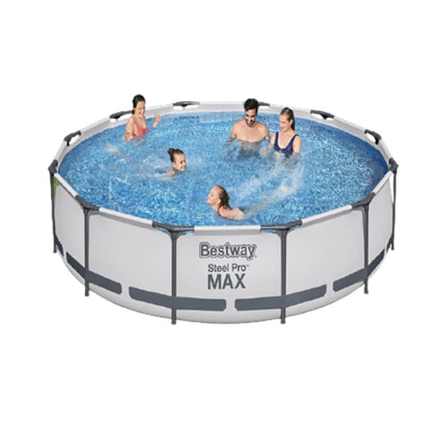 مسبح اعمدة دائري 366x76 سم رصاصي