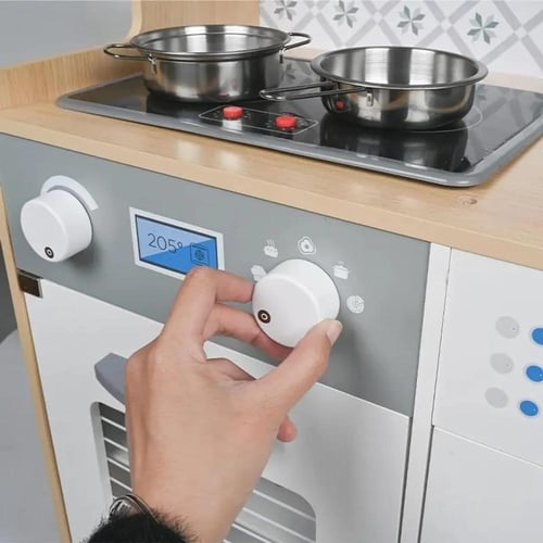 مجموعة مطبخ اللعب الخشبي - 7 قطع