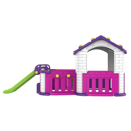 بيت ألعاب للأطفال مع طاولة وكراسي وزحليقة – تصميم...