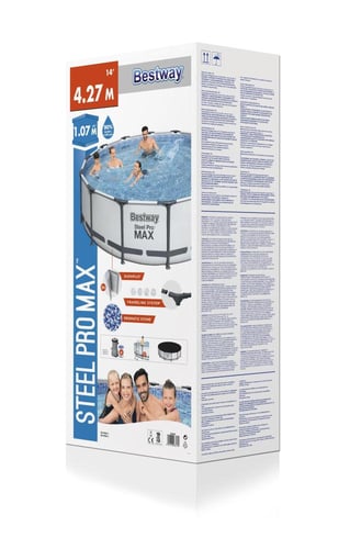 مسبح اعمدة دائري 427X107CM رصاصي