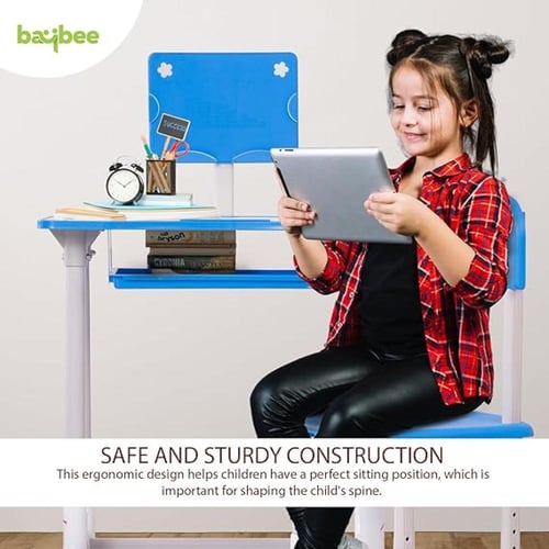 طاولة وكرسي الدراسة ازرق