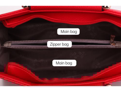 حقيبة يد من الجلد بميدالية غزال ( اوف وايت )