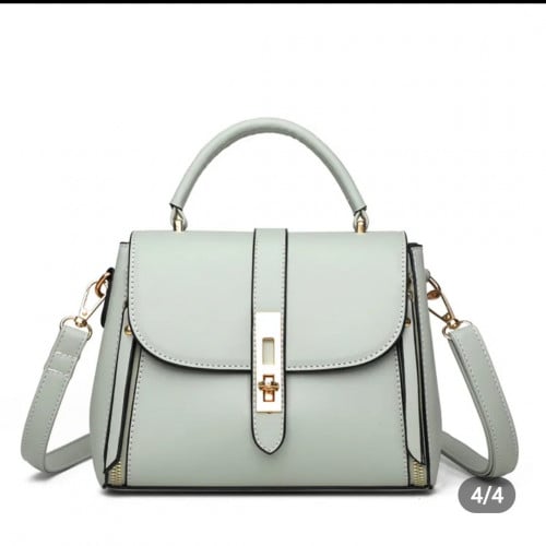 حقيبة جلد بزر قابل للإغلاق ( سماوي )