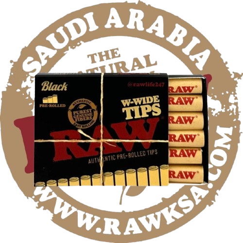 Raw Black W-Wide Pre-Rolled Tips 1pc