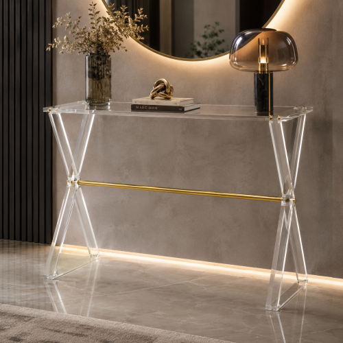 كونسول استقبال اكرلك مع ذهبي 130*80*40