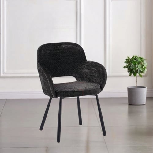 كرسي مفرد رصاصي غامق