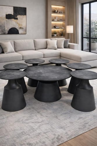 طقم طاولات مجلس سصطح خشب