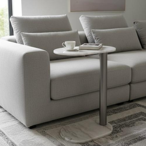 طاولة خدمة بيضاوي رخام ثلاثة الوان