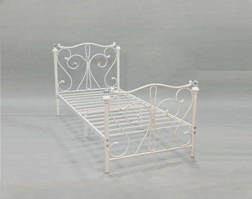 سرير حديد ابيض مقاس 190*90