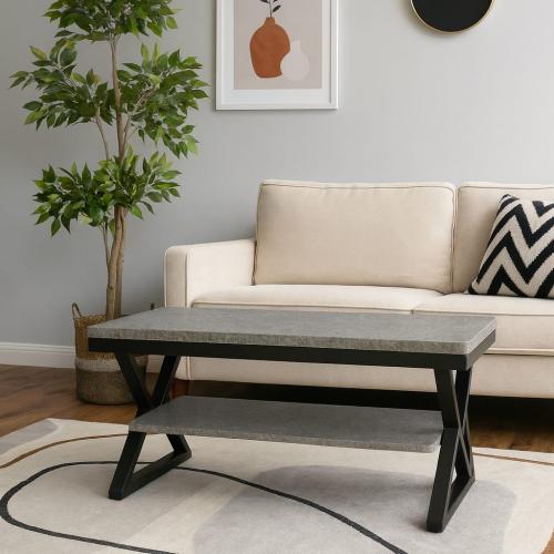 طاولة مجلس خشب رمادي