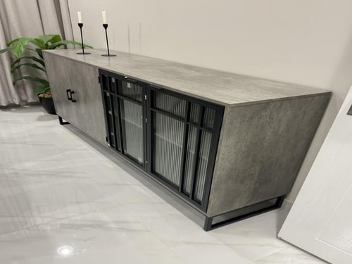 دولاب بوفية لون رصاصي 180-40-90