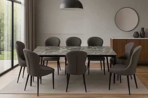 طاولة طعام رخام 8 كراسي