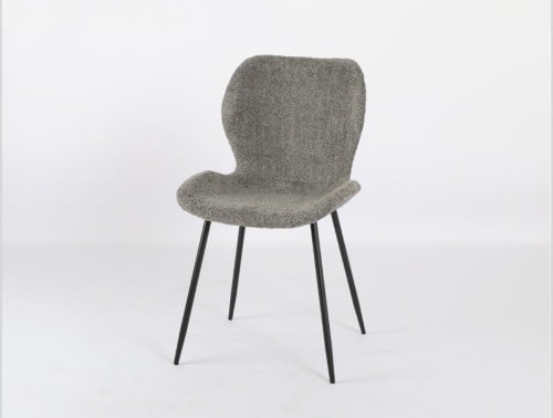 كرسي مفرد بوكلية رمادي