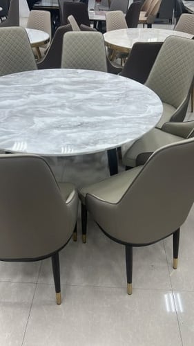 طاولة طعام 8 كراسي رخام