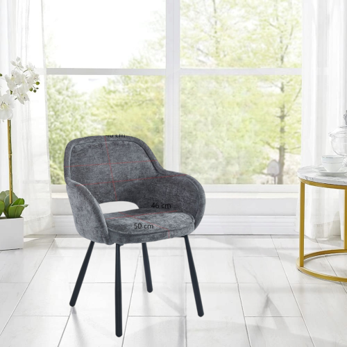 كرسي مفرد رمادي