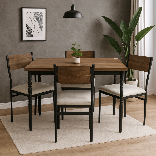 طاولة طعام 4 كراسي خشب