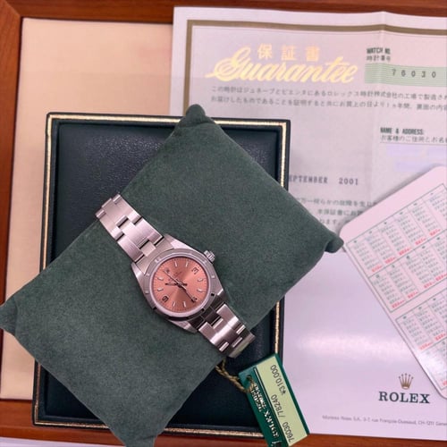 رولكس نسائي مينا وردي Rolex