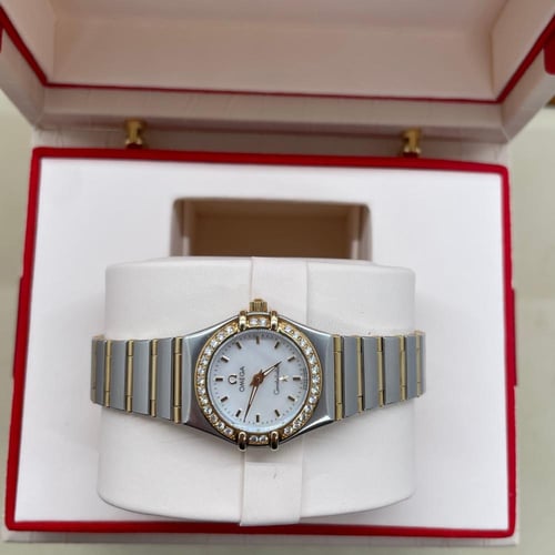 اوميغا ستيل وذهب طوق الماس