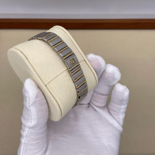 اوميغا نسائي ذهب فل بار مينا صدف الماس وطوق الماس