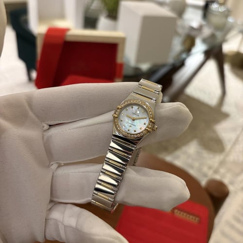 اوميغا ستيل وذهب طوق الماس MyChoice