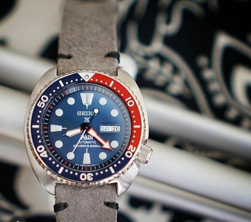 Suede Vintage Gray with black stitching - 19 mm سو...