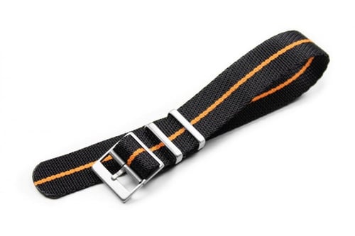 Adjustable Single Pass Strap Black and Orange 20 m...