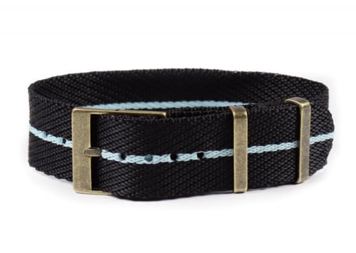 Adjustable Bronze Single Pass Strap Black and Lume...