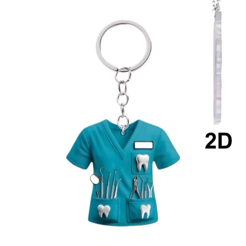 ميدالية مفاتيح بشكل قميص بدلة طبية