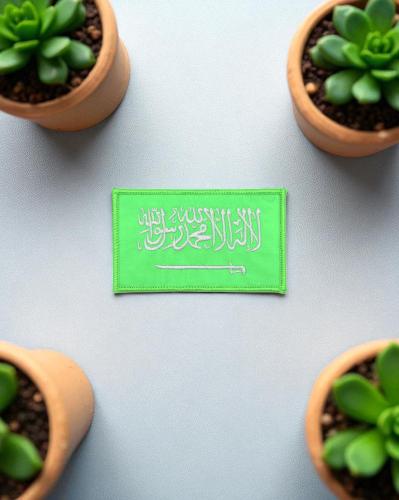 شعار علم السعودية عاكس للنور