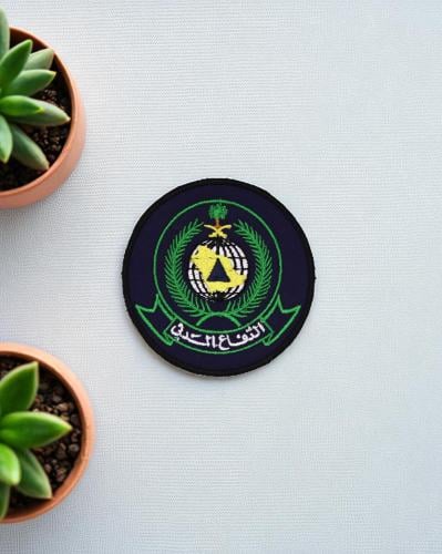 شعار الدفاع المدني 8 سم