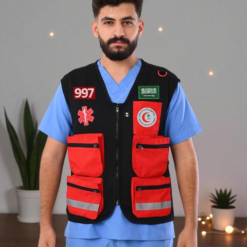 سترة مسعف شبك الهلال الاحمر