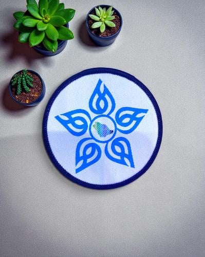 شعار التجمعات الصحية نسيج 8سم