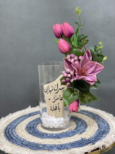 فازة ورد صناعي منزل مبارك