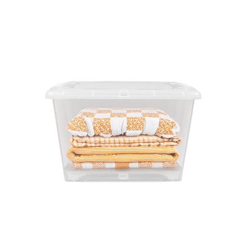 حافظة تخزين شفافة (بعجلات) 110 لتر- رقم الموديل(40...