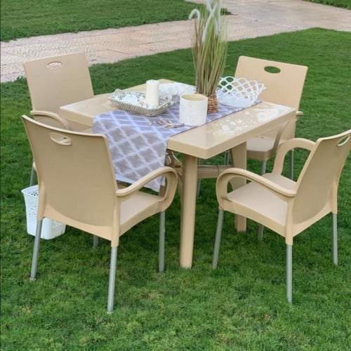 طقم 4 كراسي عصري بيد/أرجل ألمنيوم - رقم الموديل(54...