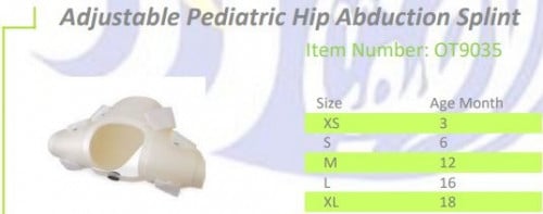 مثبت حوض اطفال PEDIATRIC HIP ABDUCTION SPLINT