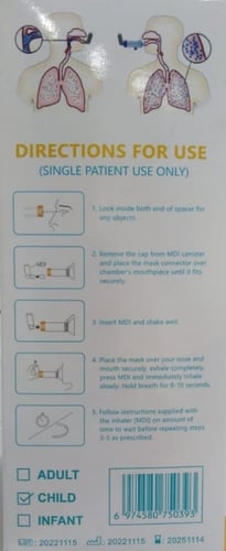 غرفة بخاخ الاستنشاق CHAMBER FOR AEROSOL
