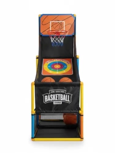 ستاند كرة سلة منزلي إلكتروني Rival Slam Dunk مع عداد ديجيتال وشبكة تجميع للكرات — للأطفال