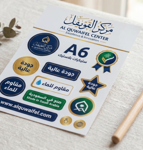 Plastic stickers in sheet A6 | Custom label printi...