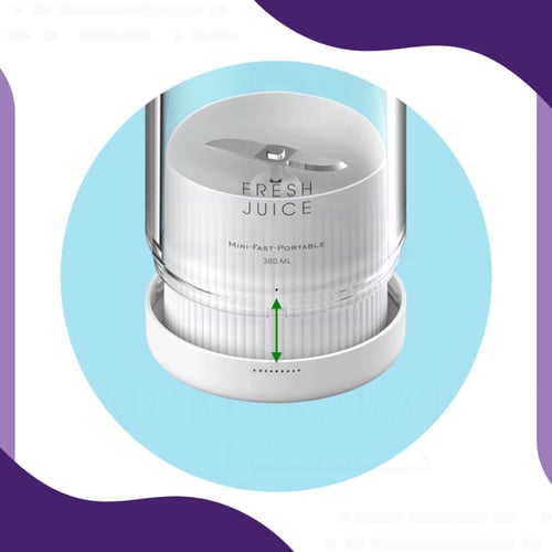 خلاط محمول لاسلكي قابل لإعادة الشحن بسعة 350 مل