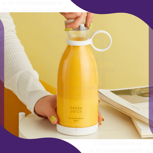 خلاط محمول لاسلكي قابل لإعادة الشحن بسعة 350 مل