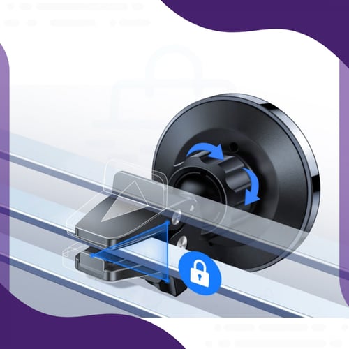 حامل جوال مغناطيسي يدعم الشحن اللاسلكي السريع