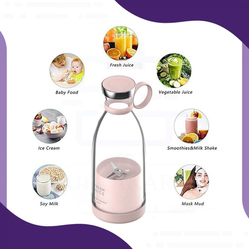 خلاط محمول لاسلكي قابل لإعادة الشحن بسعة 350 مل