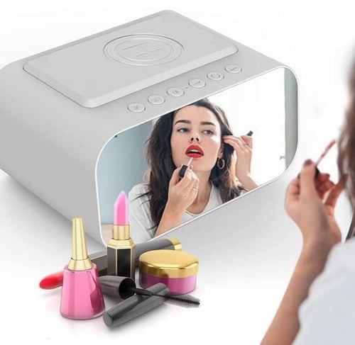 ساعة منبه رقمية متعددة الوظائف مدمجة بتقنية الشحن...