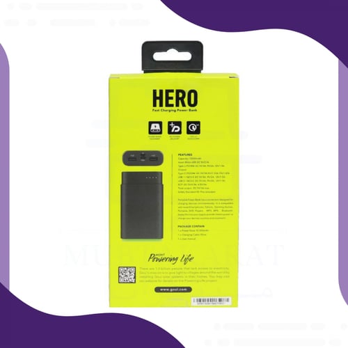 بطارية شحن متنقلة بسعة 10000 ملي إمبير - (Hero Plu...