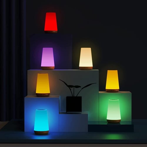 مصباح طاولة لاسلكي محمول قابل لإعادة الشحن بألوان...