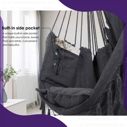 أرجوحة كرسي معلق مع وسادتين