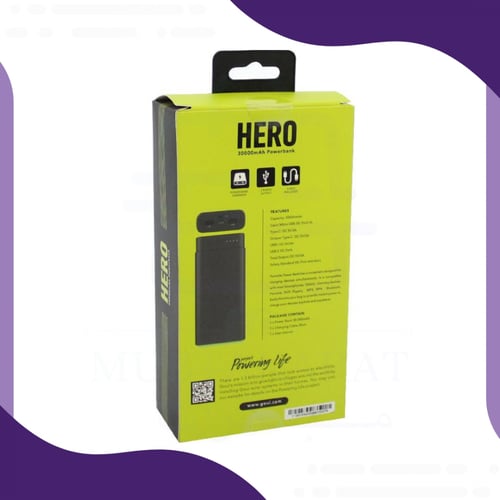 بطارية شحن متنقلة بسعة 10000 ملي إمبير - (Hero Plu...