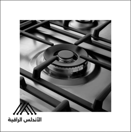 موقد غاز إلبا 90 سم – 5 عيون – بحاجز خلفي – شبك ثق...